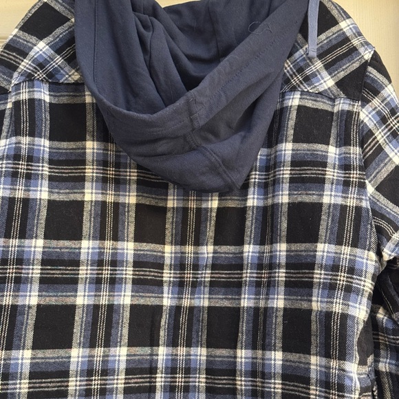 Legendary Outfitters Men's Hooded Cotton Flannel Shirt Jacket Plaid size L - Picture 3 of 8